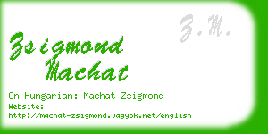 zsigmond machat business card